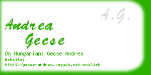 andrea gecse business card